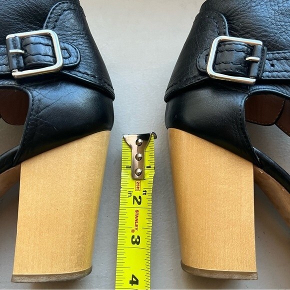 Laurence Dacade Rush Cutout Leather Sandals w/ Wood Block Heel Size EU 36.5 US 6 - Picture 10 of 14